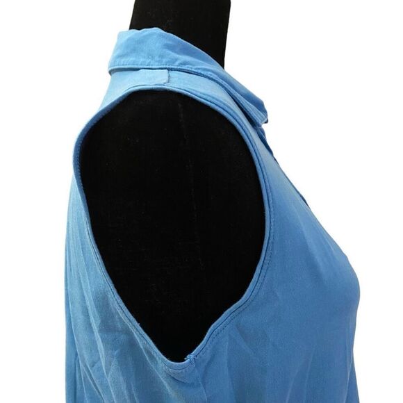 Lady Hagen Blue Sleeveless Hydro Dry Polo Size Medium - Picture 6 of 11